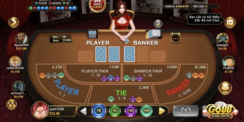 Luật chơi game baccarat Go88 cơ bản và dễ hiểu