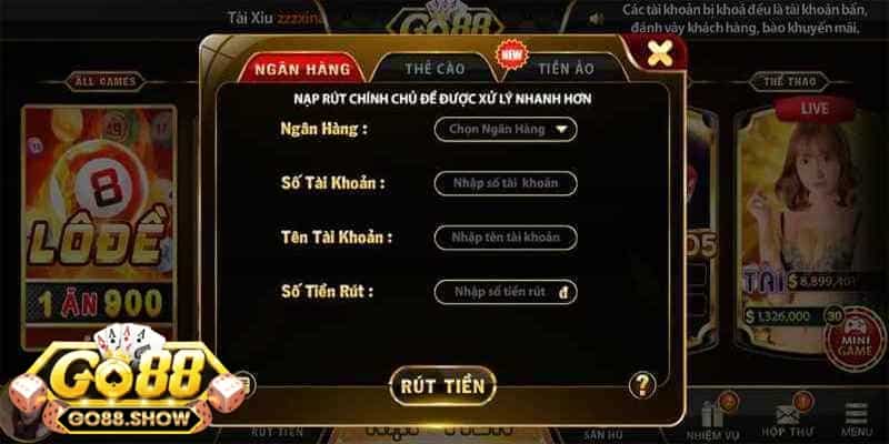 rút tiền Go88